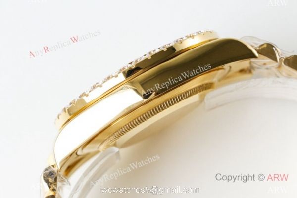 N9 Swiss Grade Rolex Day Date 2 Yellow Gold Diamond Roman Markers Watch 41mm 5