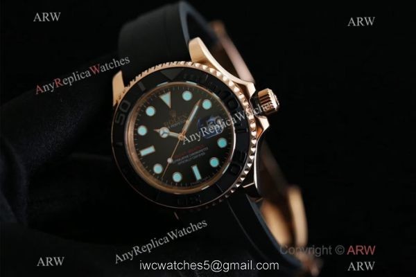 OR Factory ETA2836 Rolex Rose Gold Yachtmaster Replica Watch 116655 5