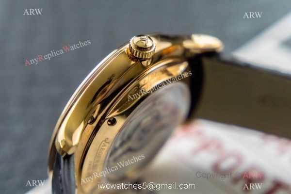 Replica Jaeger LeCoultre Master Ultra Thin Yellow Gold Black Watch Swiss Grade 1 5
