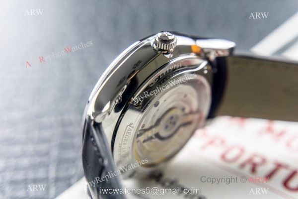 Swiss Grade Jaeger LeCoultre Master Ultra Thin Moon SS Black Face Watch 39mm 5