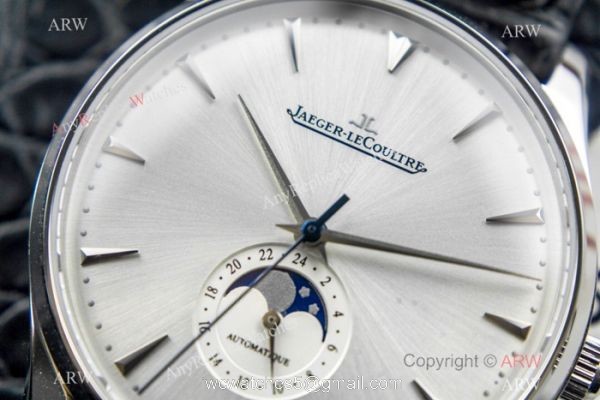 Swiss Copy Jaeger-LeCoultre Master Ultra Thin Moon Watch 39mm SS Silver Face 5