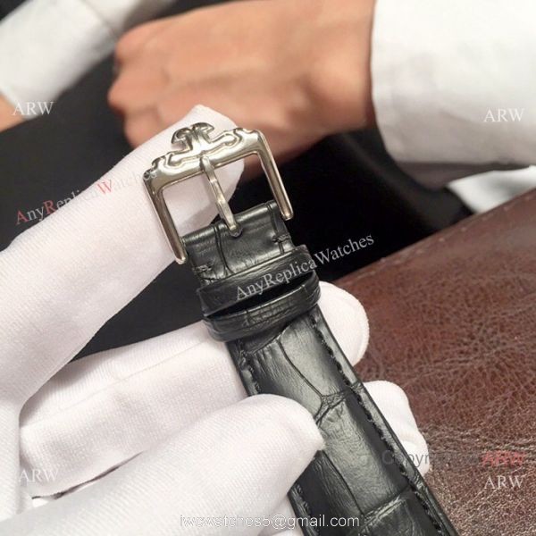 Jaeger-LeCoultre Tourbillon Silver Dial Black Leather Strap 42mm Watch 5