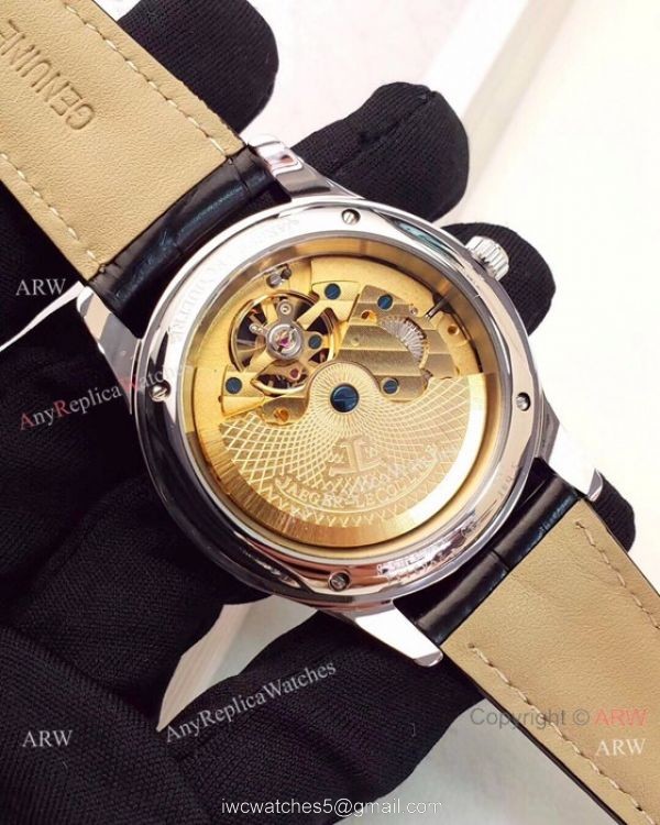 Jaeger-LeCoultre Perpetual Calendar Copy Watches SS Black Dial 5