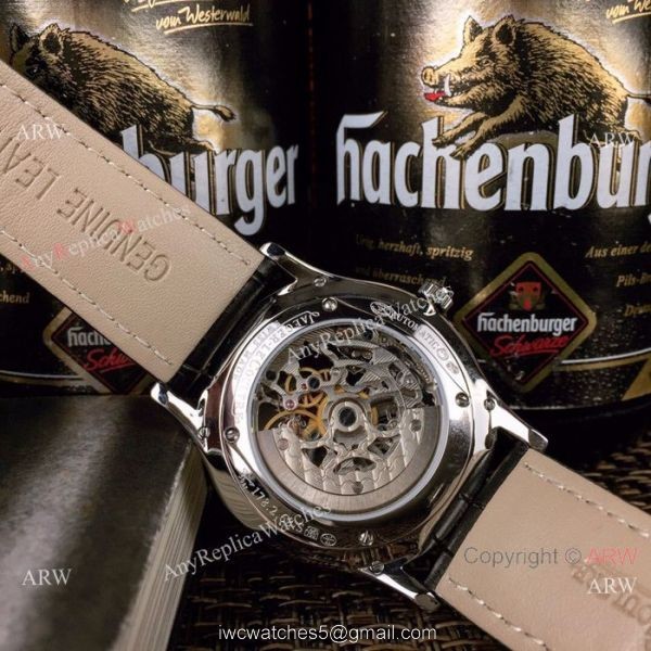 High Quality Copy Jaeger LeCoultre Stainless Steel Skeleton Dial Watches 5