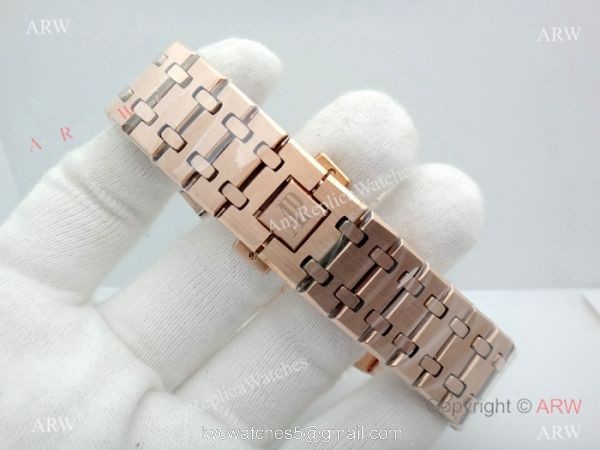Fake Audemars Piguet Perpetual Calendar Rose Gold Black Watch Low Price 5