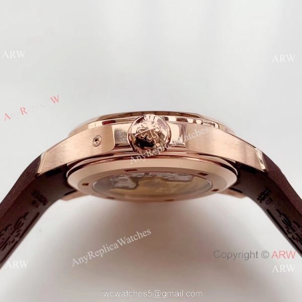(GR) Swiss Grade Patek Philippe Aquanaut Travel Time Rose Gold Watch 5