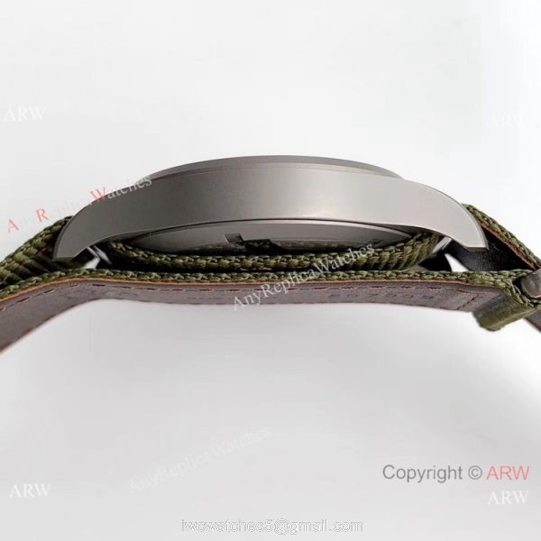 Swiss IWC Mark XVIII Replica Watch Titanium Green Nato Strap M+ Factory 5