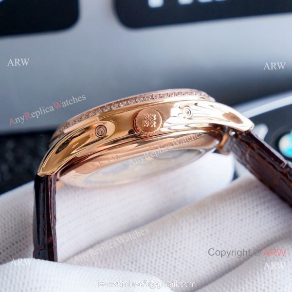 Swiss Copy Patek Philippe Base 1000 Watches Diamond Bezel 40mm 5