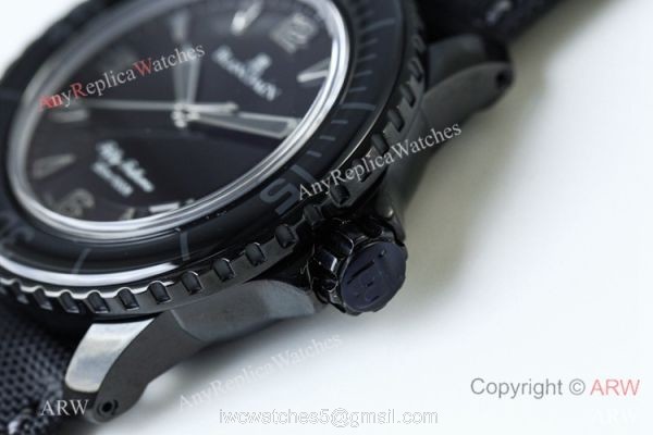Blancpain Fifty Fathoms Automatique Black Steel Luxury Watch Swiss Grade Copy 5