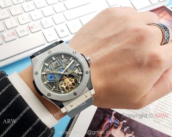 Copy Hublot Tourbillon Skeleton Big Bang Watches 43mm 5