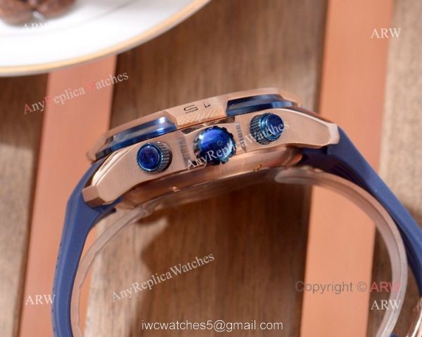 2019 Replica Hublot Big Bang Perpetual Calendar watch Rose Gold Blue Face 5
