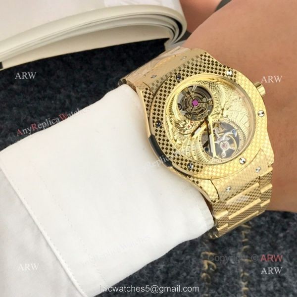 High Quality Hublot Classic Fusion Tourbillon Men Watch Rose Gold 5