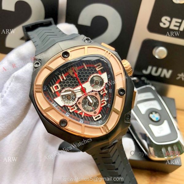 New Replica Lamborghini Spyder 124bbr watch Rose Gold Gray Dial 5