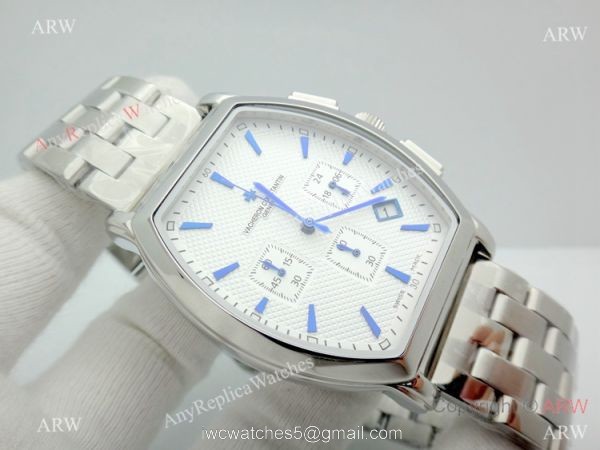Vacheron Constantin Copy Watch Stainless steel Chronograph Blue Stick 5