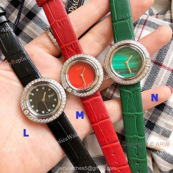 Copy Piaget Ladies Watches Silver Diamond Case Silver Face 5