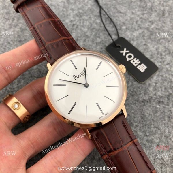 High Quality Piaget Altiplano Men Watches SS Black Dial 42mm 5
