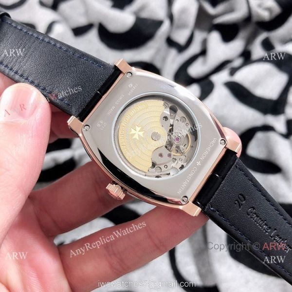 Knock off Vacheron Constantin Malte Moon phase Watches Rose Gold Black Dial 5