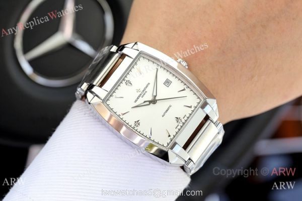Copy Vacheron Constantin Malte Stainless Steel White Face Watch 40mm 5