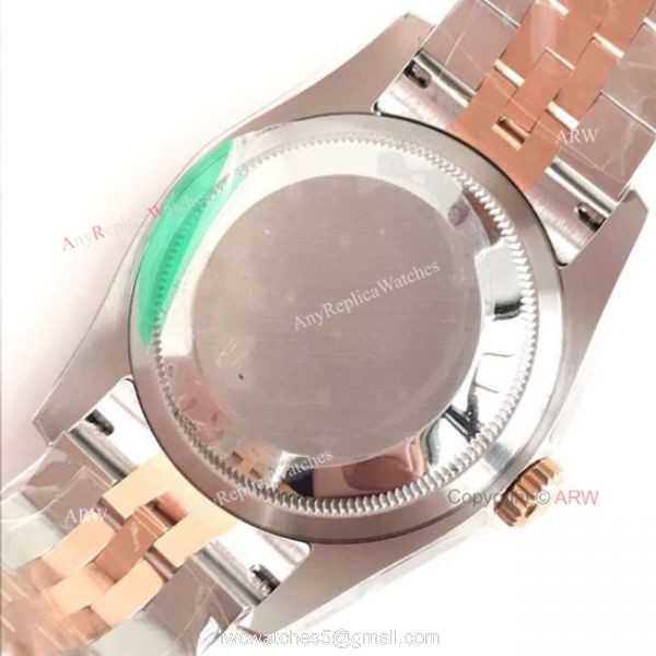AR Factory V2 Rolex Datejust Black Face Two Tone Rose Gold Watch Rolex ?R 3135 Movement 5
