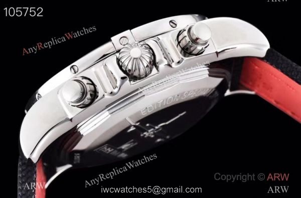 GF Replica Breitling Chronomat Aermacchi Asia 7750 Watch SS Panda Face 5