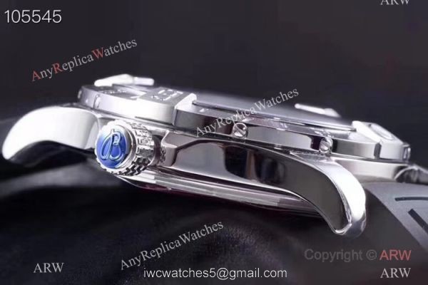 GF Factory Copy Breitling Avenger II GMT Watch SS Black Rubber Strap 5