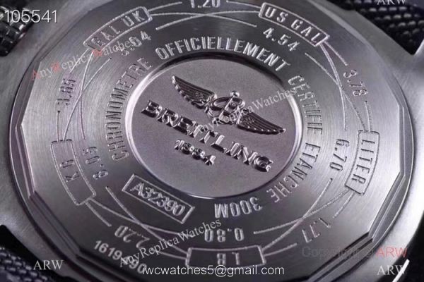 Replica Breitling Avenger II GMT 2836 SS Black Dial Watch GF Factory 5