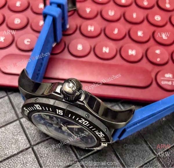Breitling Colt Skyracer Chronometer Copy Watch Blue Rubber Strap 5