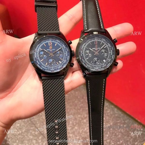 New Copy Breitling Transocean Blue Dial Watches Black Rubber Band 5