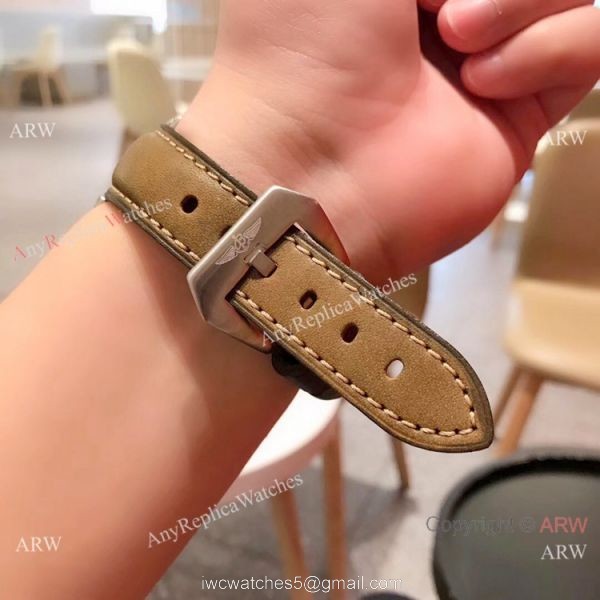 New Copy Breitling Super Avenger II SS Brown Leather Strap Watch 43mm 5