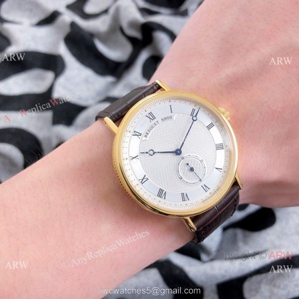 Copy Breguet Classique Automatic Watches Rose Gold Silver Dial 5