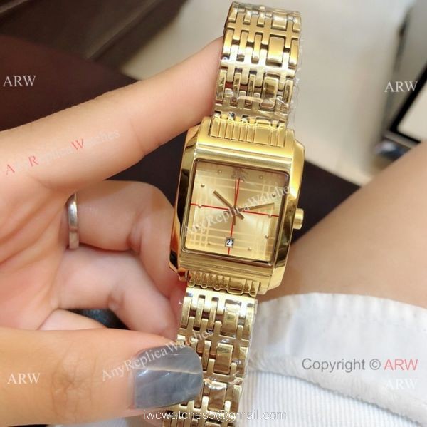Replica Burberry All Gold Watch 25mm Women Size Quartz Movement 5