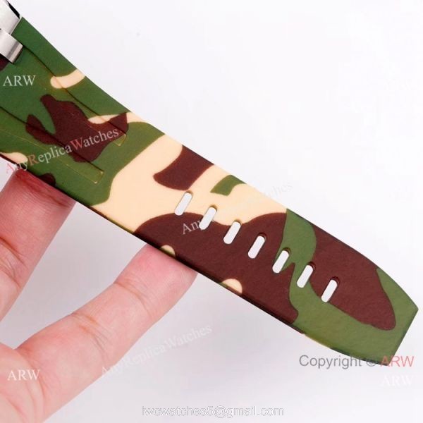 2019 Copy Audemars Piguet Royal Oak Offshore Watch SS Camouflage Strap 5