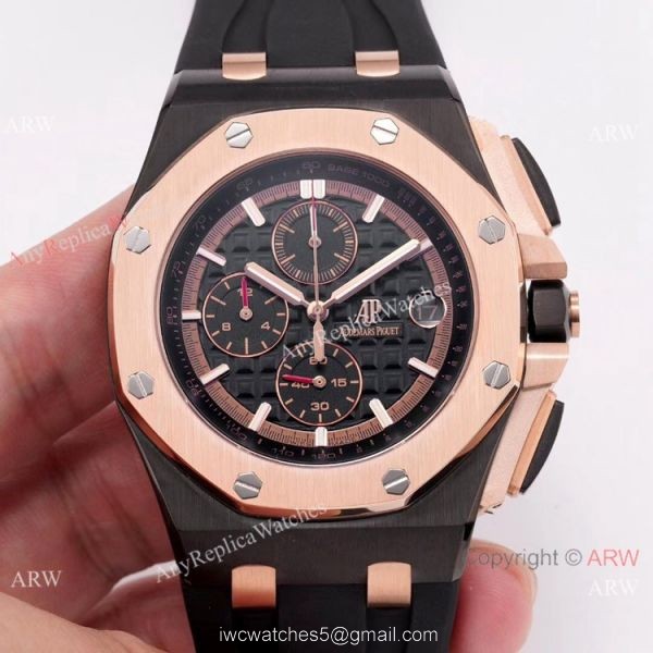 Copy Audemars Piguet Royal Oak Offshore SS BlackRed Face watch New Style 5