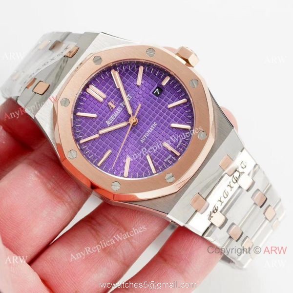 Audemars Piguet Royal Oak Selfwinding 2-Tone Rose Gold Watches Copy 5