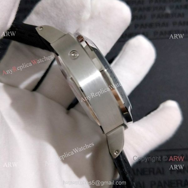 High Quality Panerai Luminor Daylight 44mm Black Dial Black Leather Strap 5