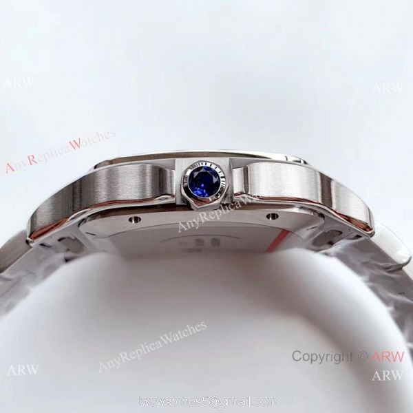Grade A Replica Cartier Santos Stainless Steel Watch 9015 Automatic Movement 5
