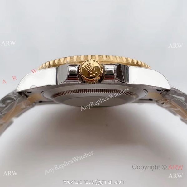 (EW) Two Tone Green Face Rolex Replica GMT-Master II Watch 40mm 5