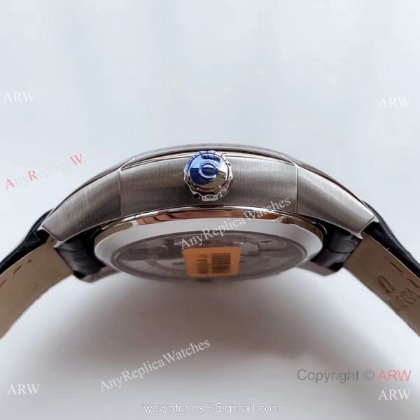 VS Factory Replica Omega De Ville Co-Axial Swiss 8500 Watch SS Black Leather Band 5