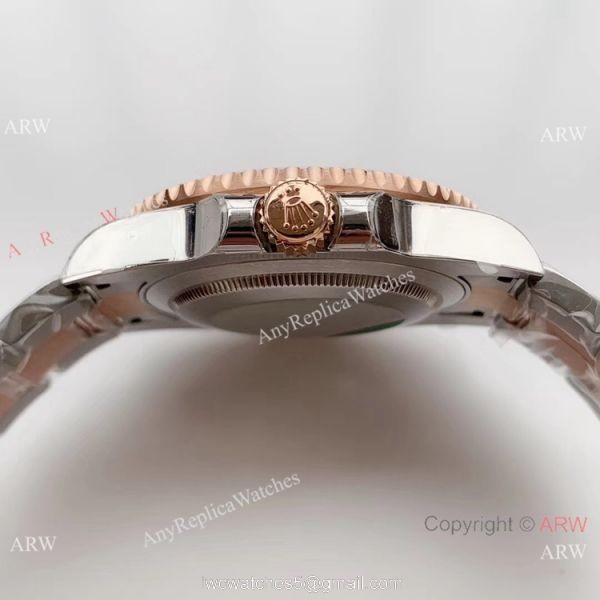 (EW) Swiss Copy Rolex GMT-Master II Root-beer 2 Tone Rose Gold Watch 40mm 5