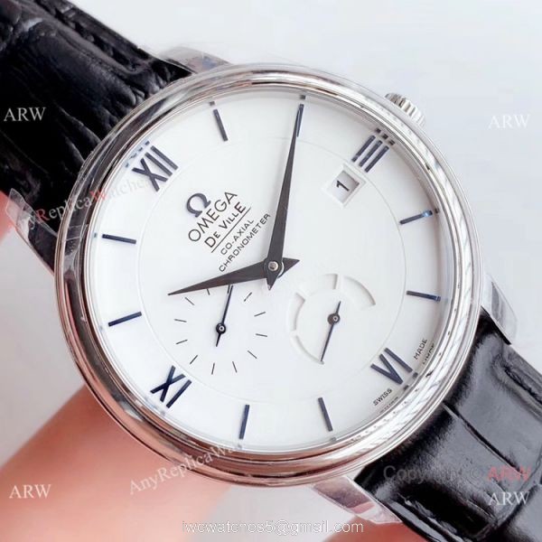 DV Factory De Ville Prestige Power Reserve Omega Watch White Face 5