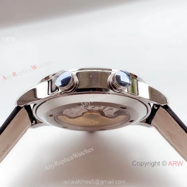 (GR ) New Replica Patek Philippe Calatrava Pilot Travel Time SS Blue Dial Watch 42mm 5