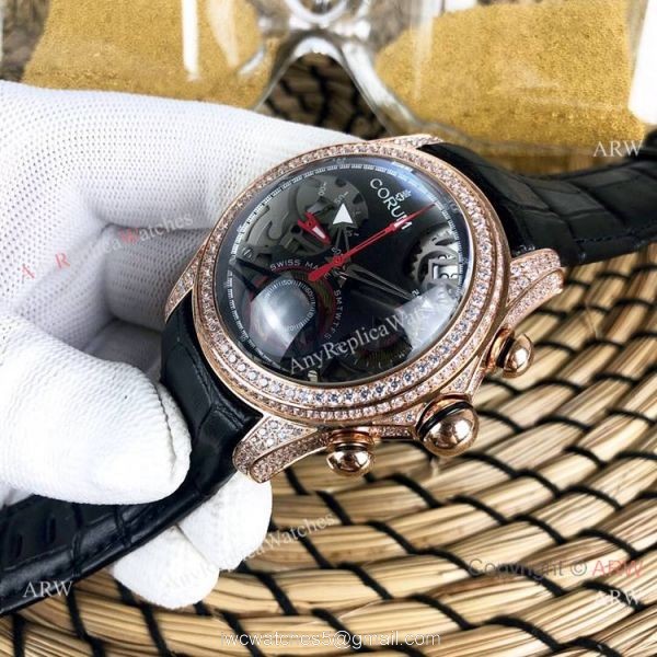 Corum Bubble Rose Gold Chronograph Face Watch for Sale Best Replica Corum Watches 5