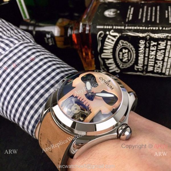 Corum Bubble Skull Stainless Steel Watch Best Replica Corum Watches 5