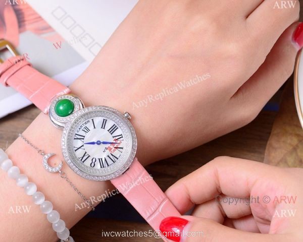 Higher Quality Cartier Ladies 35mm Watch Stainless Steel Diamond 5
