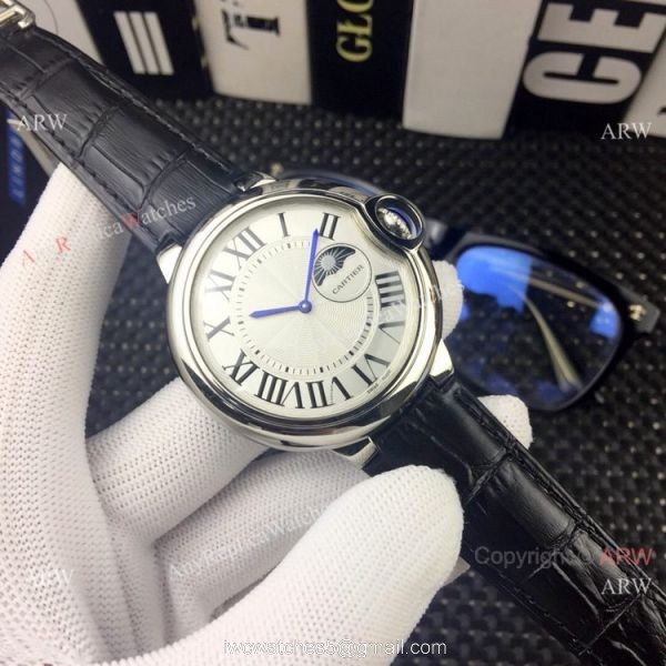 Clone Cartier Ballon Bleu AUTOMATIC Watches Rose Gold Moonphase Face 5