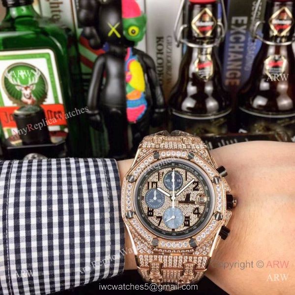 Buy Royal Oak Offshore Limited Edition AP Iced Out Replica Watch 5