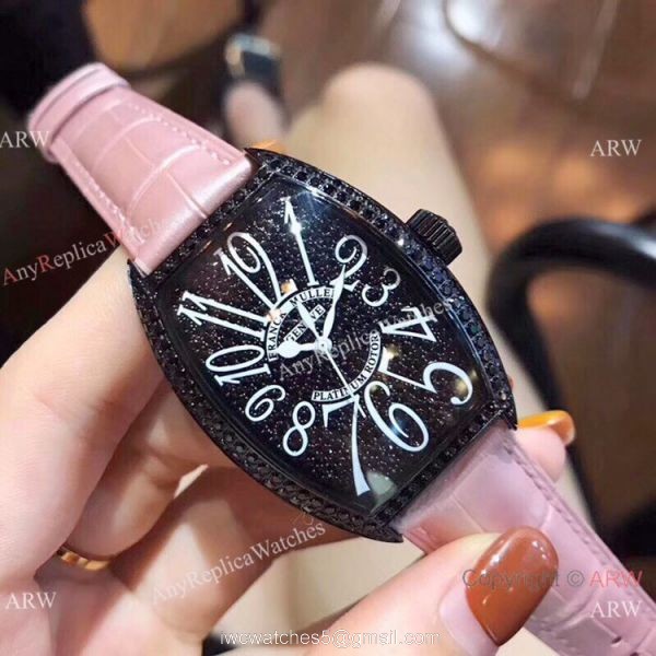 Franck Muller Platinum Rotor Black Diamond Men Watch Knock off Watches China 5