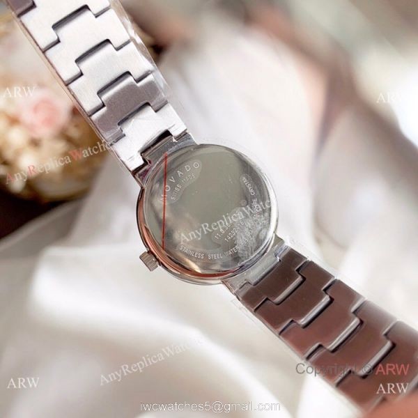 Low Price Copy Movado Stainless Steel White MOP Dial Watch Lady Quartz 5