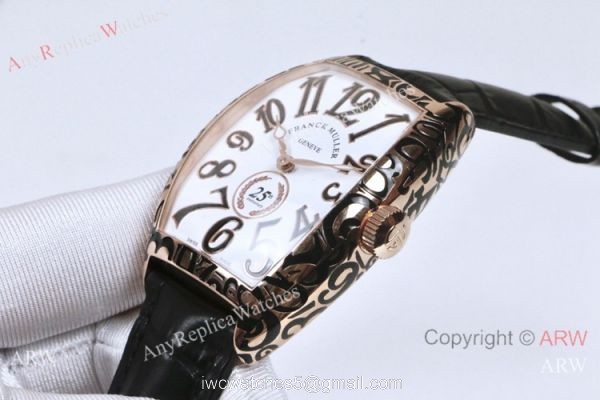 Copy Franck Muller Cintree Curvex 25th Anniversary Special Edition Watch Rose Gold 5