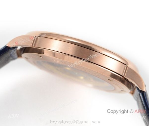 Swiss Grade Copy A.Lange Sohne Saxonia Thin 2892 Watch Rose Gold New Blue Dial 5